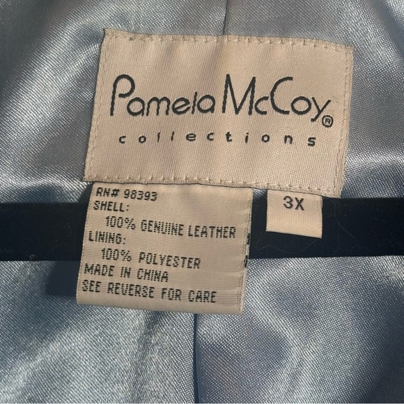 Vintage Pamela McCoy Leather Jacket Be Plus Size 3X - Picture 7 of 9